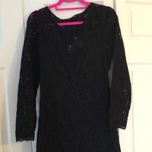 Black lace dress